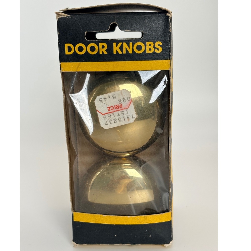 Taylor Lock Co 402P Polished Brass Door Knob Set Vintage Solid Brass New in Box